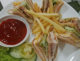 Eco Club Sandwich (w/ fries)